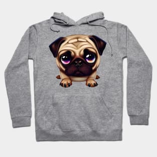 Charming Pug Portrait Hoodie